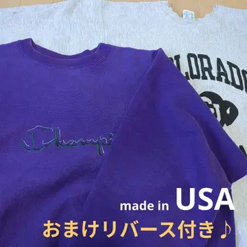 [ 90s 자수 택 ] 챔피온 로고 자수 맨투맨 리버스 위브 미국제