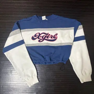 x-girl 숏 기장 맨투맨 M