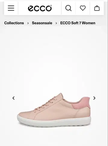 ECCO 슬립인 레더 스니커즈 23.5