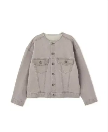 내추럴 뷰티 베이직 노카라 자켓 S 그레이