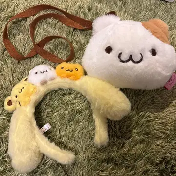 산리오 퓨로랜드 폼폼푸딩 머리띠 파우치 세트