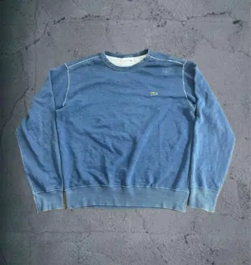 00s 라코스테 맨투맨 archive 데님 블루 짧은 기장