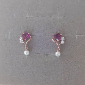 쥬얼리 츠츠미 하트 담수 펄 귀걸이 K10