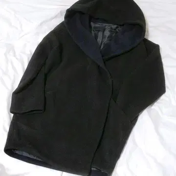 한정 가격 JEANASIS 빅 후드 숄 코트 블랙