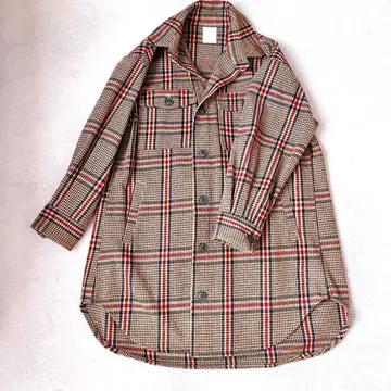 새상품급 haco 빅 실루엣 타탄 체크 자켓