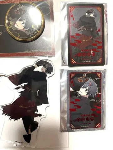 토겐안키 애니메이트 카페 아크릴 스탠드 캔뱃지 카드 세트 요도카와 마스미