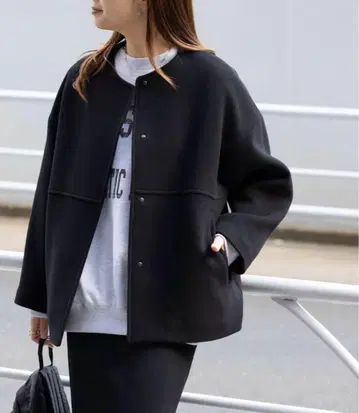 새상품급 [저널 스탠다드] 노카라 코트 블랙 38