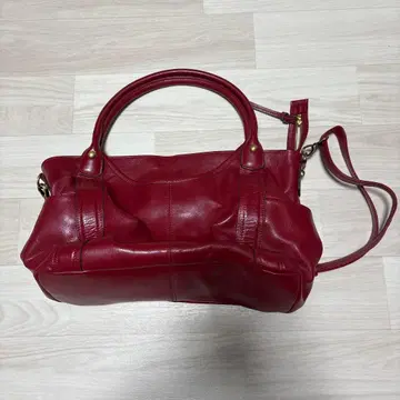 가죽 빨간색 숄더백
