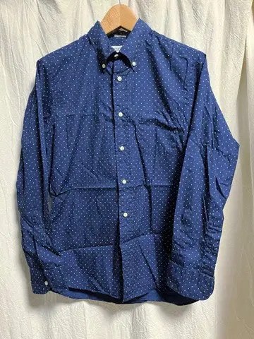 INDIVIDUALIZED SHIRTS 네이비 도트 셔츠 15-32