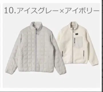 TAION 타이온 리버서블 다운 보아 자켓 화이트 아우터 L