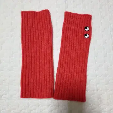 유니클로 ANYA HINDMARCH 캐시미어 니트 암워머 레드