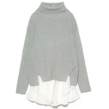 SNIDEL 프릴 콤비 튜닉 풀오버 원피스