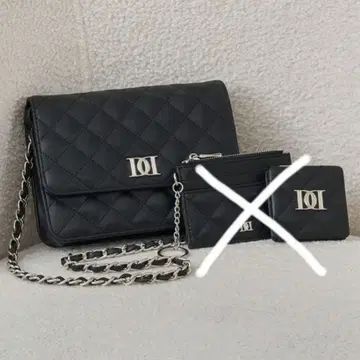 Darich DD 로고 퀼팅 트래블 세트 블랙 지갑 백만