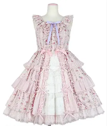 Petit Bouquet 오버롤 스커트 하프 보닛 Set 핑크