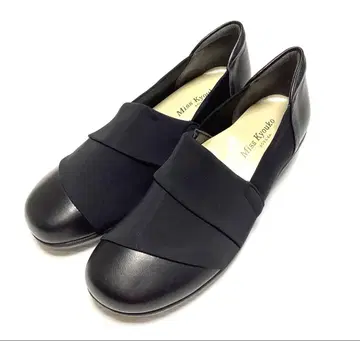 Miss Kyoto 블랙 플랫슈즈