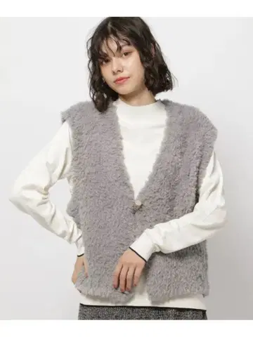 [ 택 포함 새상품 ] niko and - 토글 퍼 니트 베스트