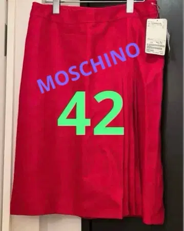 [ 기간 한정 ] MOSCHINO 스커트 42 빨간색 택 포함 새상품