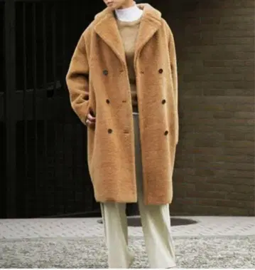 새상품급 스터링 루어 에코 무스탕 보아 코트 테디베어