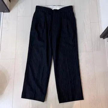 신존 초크 스트라이프 크라이슬러 팬츠 울