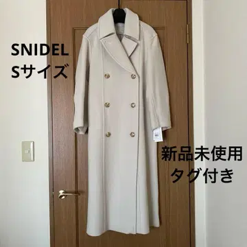 택 포함 미사용 새상품 SNIDEL 허리 핏 롱 코트 아이보리 S