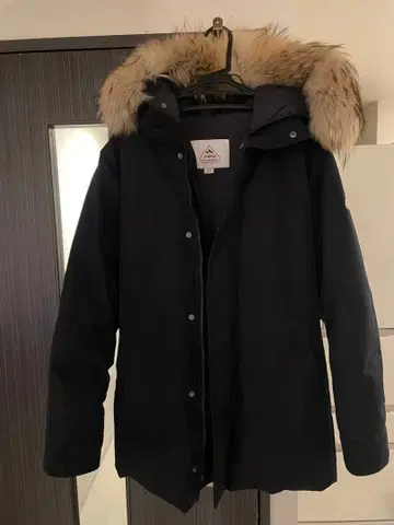 PYRENEX 후드 부착 다운 자켓 네이비