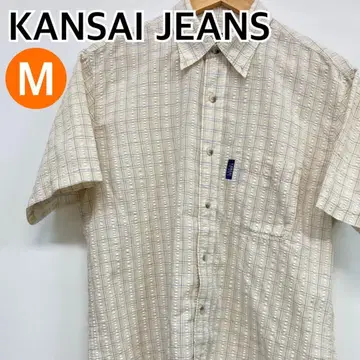 KANSAI JEANS 상의 반팔 셔츠 체크 M [ CT1803 ]