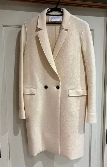 HARRIS WHARF LONDON 더블 브레스트 코트 크림