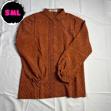 올 패턴 셔츠 긴팔 레이온 브라운 구제 의류 good