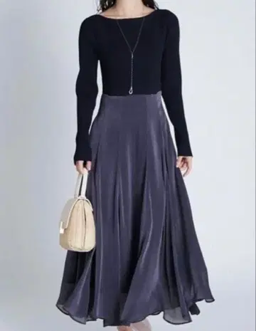 새상품급 셀포드 리브 니트 도킹 원피스 네이비