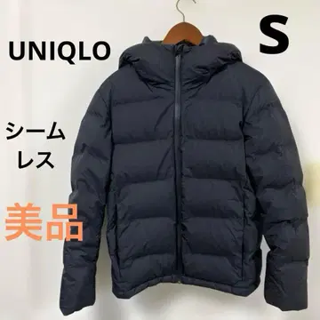 유니클로 UNIQLO 심리스 다운 파카 S 블랙