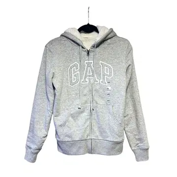 GAP 플리스 안감 집업 후드티 그레이