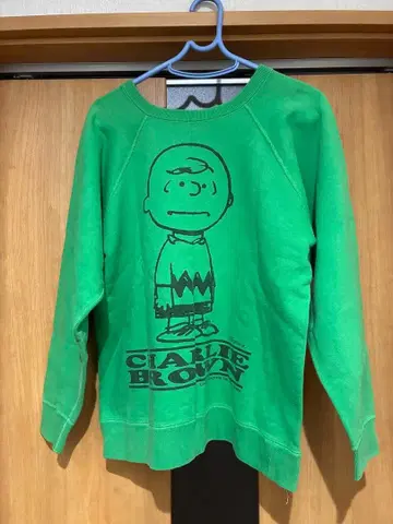 찰리 브라운 맨투맨 그린