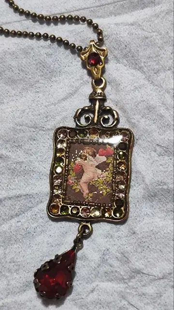 미하엘 네그린 앤티크풍 천사 디자인 목걸이