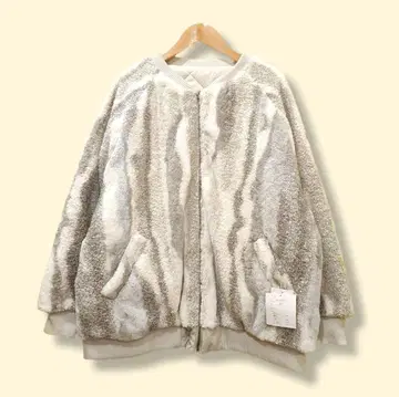 [ 새상품 ] 루피리안 보아 x 퀼팅 리버서블 블루종 그레이지