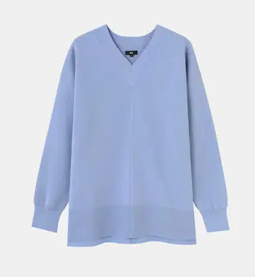 PLST 2024AW 사이드 슬릿 V넥 니트 풀오버