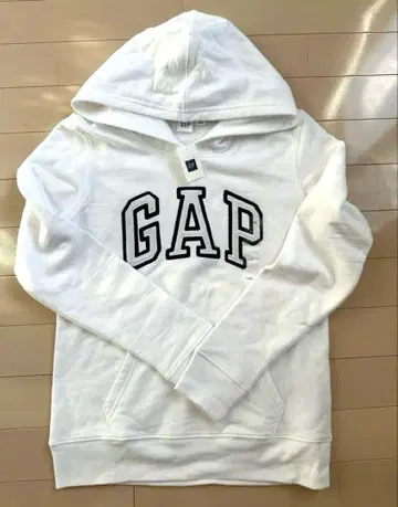 [ 미사용 새상품 ] GAP 화이트 후드 부착 후드티 XXS