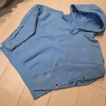 Champion 리버스 위브 후드티 라이트 블루