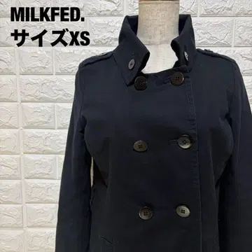 MILKFED. 트렌치코트 롱 기장 더블 버튼 XS 블랙 [ 1139 ]