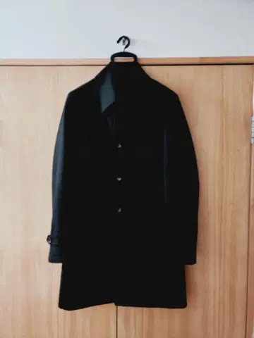 블랙 스텐카라 코트 M