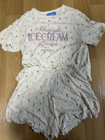 GELATO PIQUE 아이스크림 패턴 룸웨어 세트