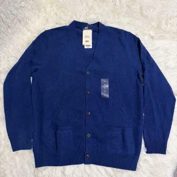 미사용 택 포함 UNIQLO 프리미엄 램스울 가디건 XL 네이비