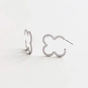 클로버형 후프 귀걸이 sheriche 셰리쉬 미사용 새상품