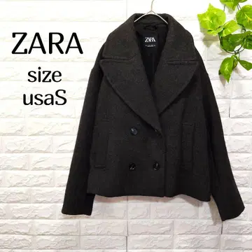 [ 자라 ] ZARA 다크 그레이 테일러드 자켓 S 피코트 숏 기장