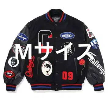 Challenger 바시티 자켓 블랙 패치 포함