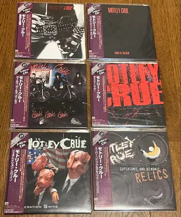 모틀리 크루 종이 재킷 CD 6장 PROMO 한정판 Motley Crue
