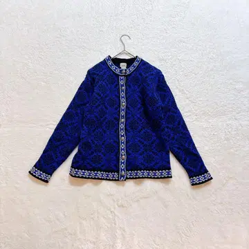 [새상품급] 90s L.L.Bean 티롤리안 니트 가디건 노르딕 무늬