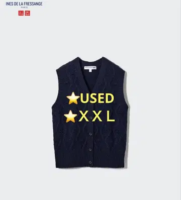 유니클로 XXL 포인트 베스트 네이비 이네스 드 라 프레상쥬 콜라보