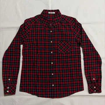 여성용 체크 무늬 셔츠 긴팔 프리 사이즈 새상품급