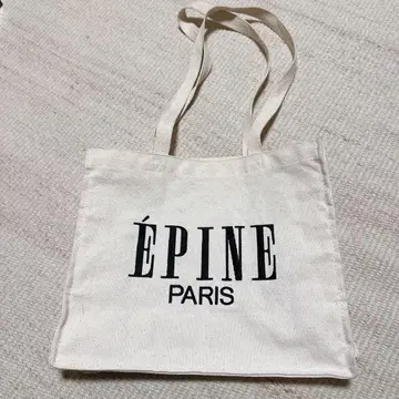 에피누 토트백 화이트 Epine 샵백 토트 캔버스