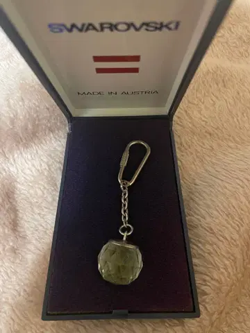 스와로브스키 다면 컷 크리스탈 볼 키링 swarovski